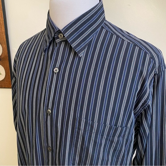 Ermenegildo Zegna Striped Button Up Shirt Made in Italy - Picture 3 of 16